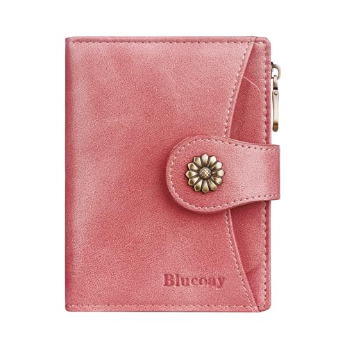Blucoay Small Wallet Women,Microfiber Leather RFID Blocking Bifold Wallet