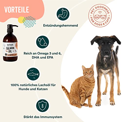 Lachsöl für Hunde und Katzen – Omega-3 Fischöl (500 ml)
