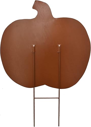 Miniatura 7 de Letrero de metal con estacas de calabaza para patio, decoración de otoño, calabazas rústicas, decoración de jardín, decoración de patio al aire