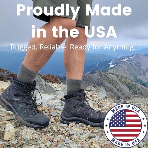 Alpaca Wool Socks - Made in the USA, Athletic Crew Sock for Running, Hiking, Work, Men and Women, Lightweight2