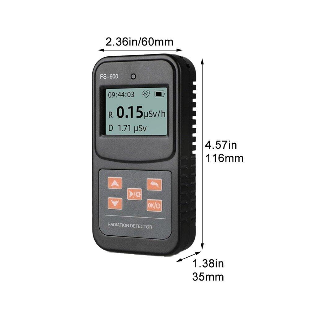 Geiger Contador De Radiación Nuclear Alarma De Dosis De Alta Precisión Medidor De Radiactivo Gamma X Data Tester Dosímetro