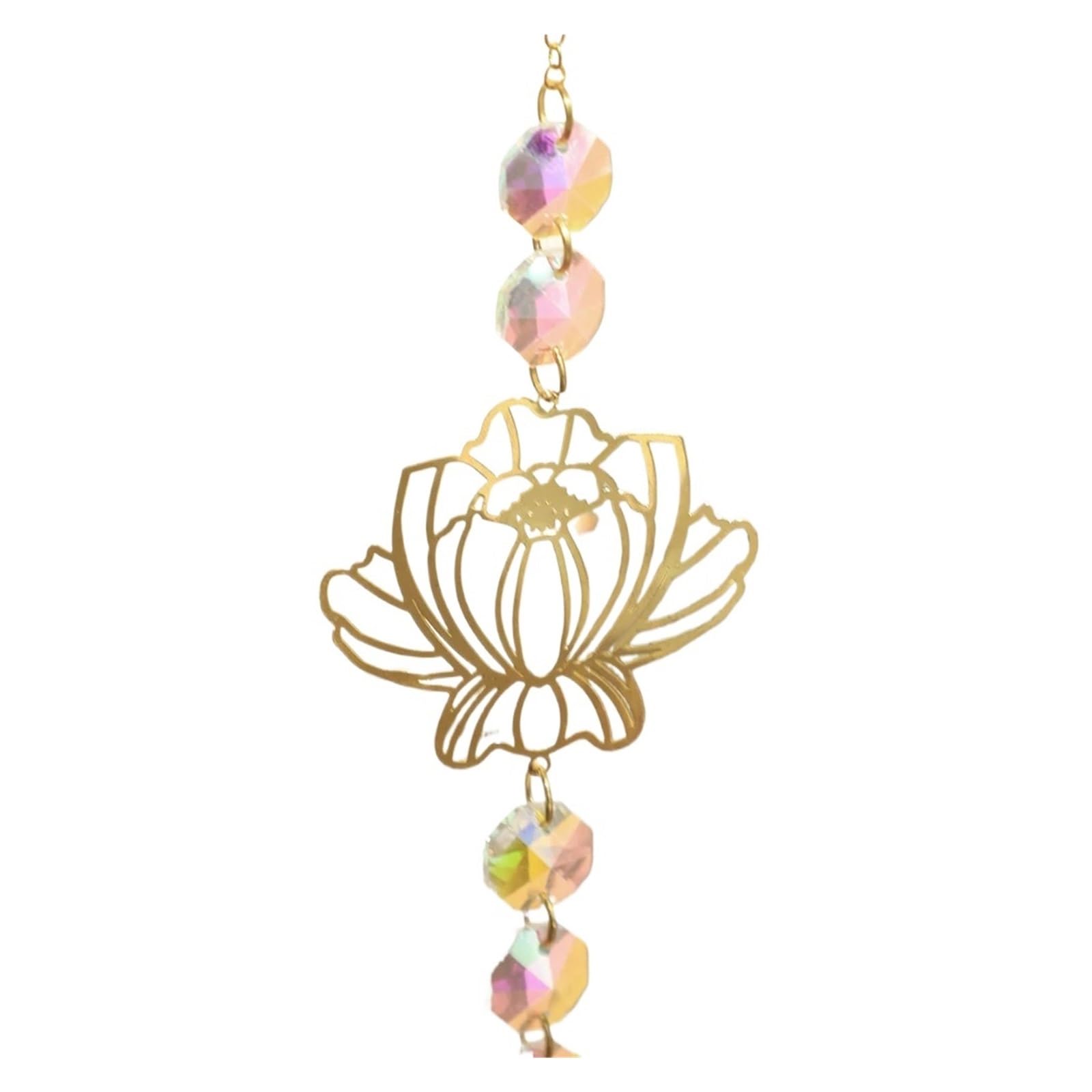 Crystal Suncatcher Wind Chimes Sun Catcher Crystal Hanging Crystals Stained Glass Suncatcher Outdoor Decor Rainbow(Color-04)
