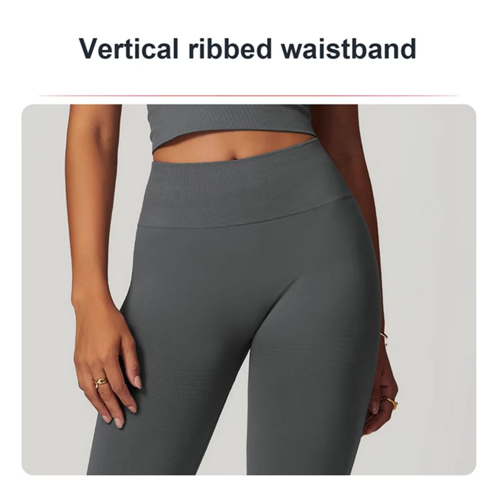 Mujer Elástico Leggings Scrunch Butt Anticeluliticos Sin Costuras Pantalones Yoga para Fitness Running Gym Pilates