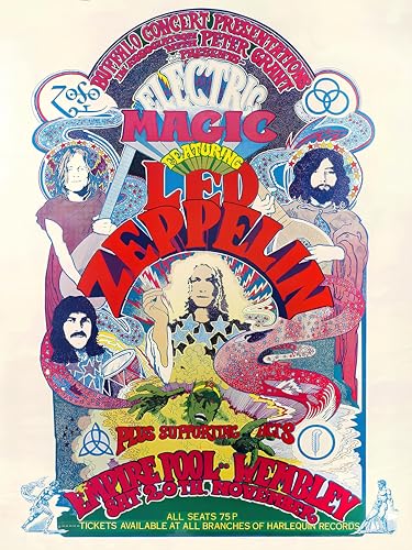 Postercinema Led Zeppelin at Empire Pool Wembley - Affiche de qualité cm. 30 x 40