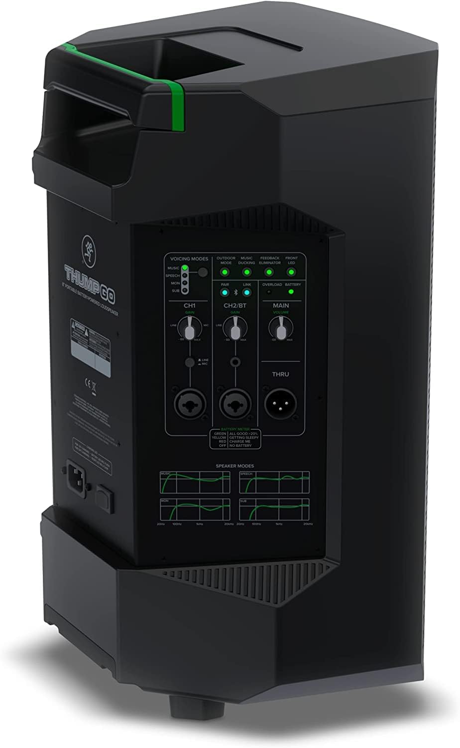Mackie Thump Series, Thump GO 8-Inch Ultra-efficient Class-D Amplifier with Portable Battery-Powered Loudspeaker with EMB Cable and EMB Wireless Microphone Bundle - Image 6