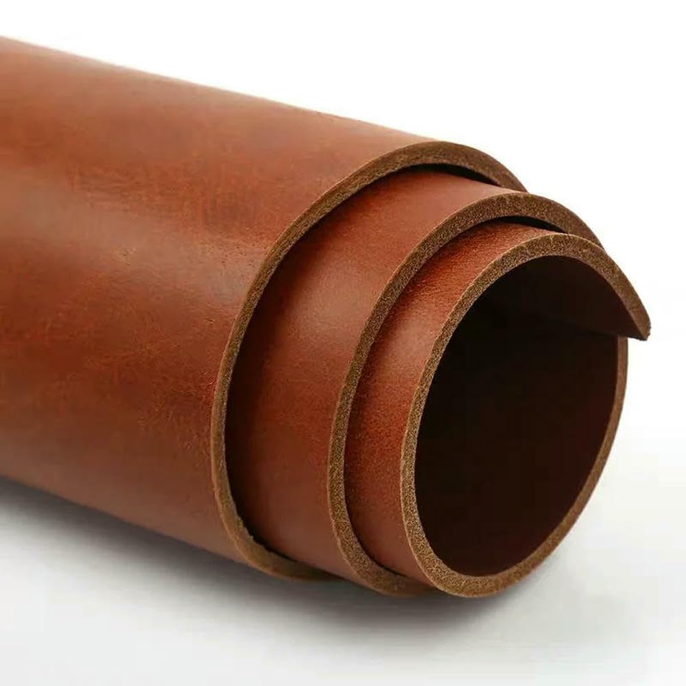 Cuir tanné végétal de 2,5 mm d'épaisseur, Couche supérieure Marron et Noire, Cuir véritable, étui à Couteau, Coussin de Table, Ceinture