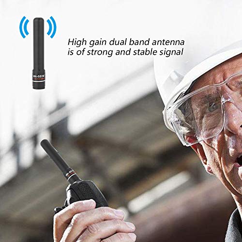 HH-S518 + SMA-Macho Antena curta para rádio em dois sentidos, 2dBi Antena de rádio em dois sentidos