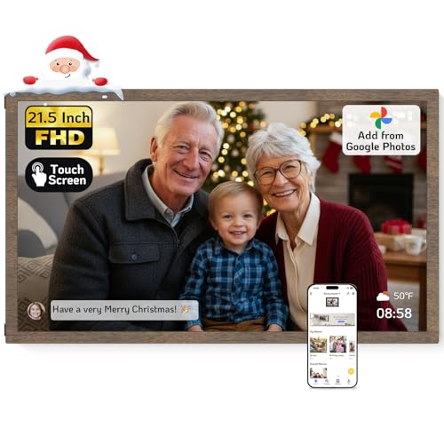 NexFoto 21.5 Inch Digital Photo FrameTouchscreen, Large Digital Picture Frame