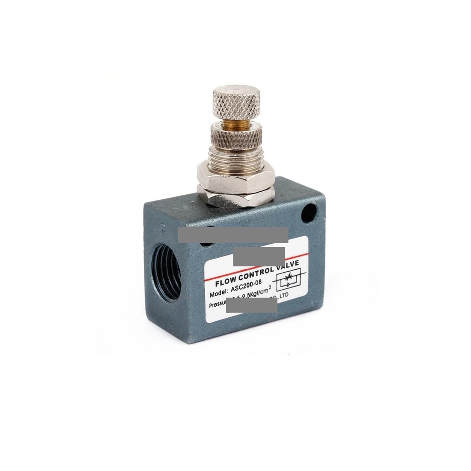 Vanne de régulation de débit pneumatique ASC200-08 filetage 1/4 NPT en métal