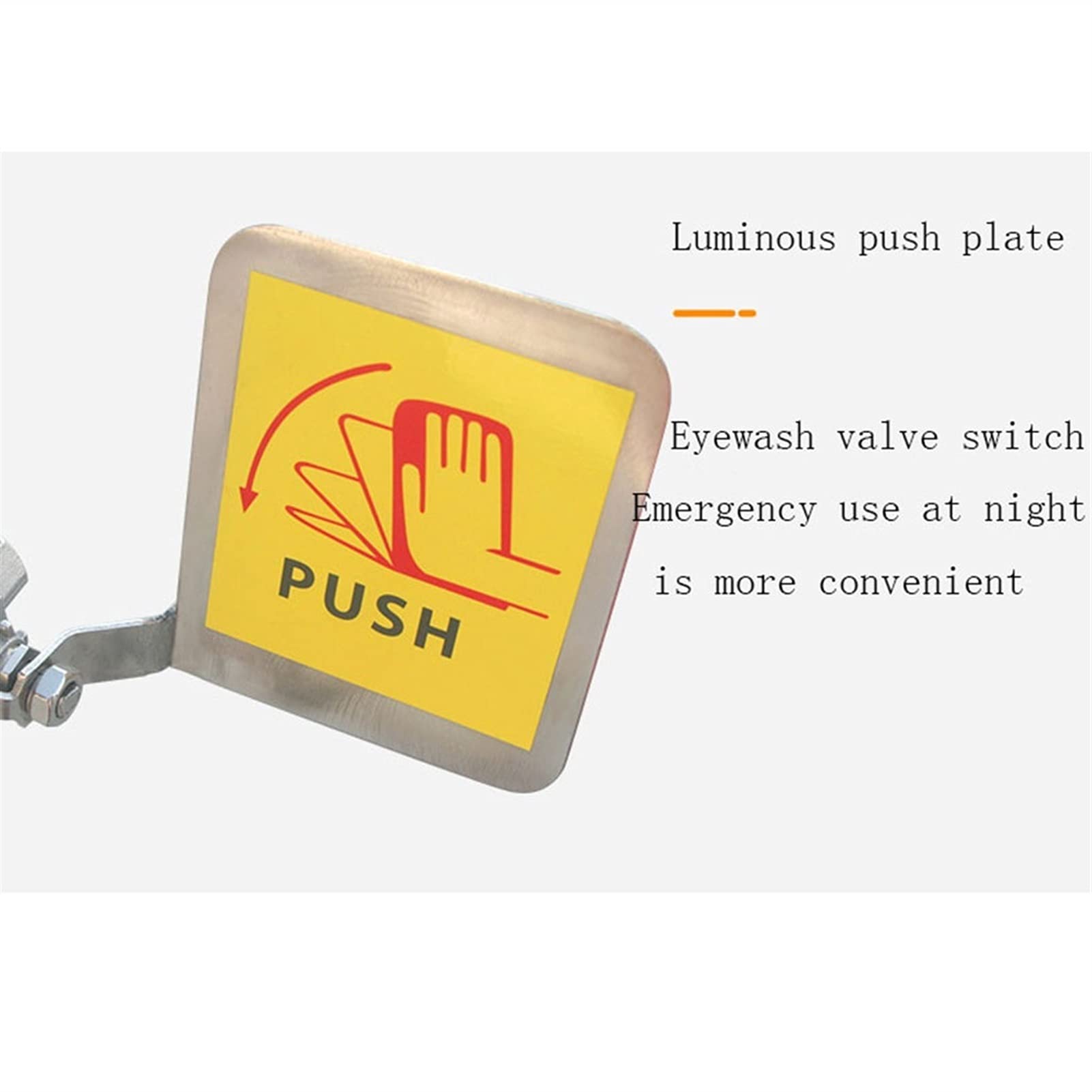 Lavaojos Vertical, estación lavaojos de Emergencia, Equipo de Limpieza de Doble Boquilla, con Interruptor de Pedal, fácil y Conveniente, Equipo de Seguridad de Acero Inoxidable,