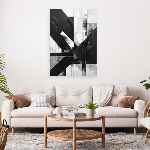Cuadro de pared artístico geométrico de gran formato para una decoración exclusiva 2