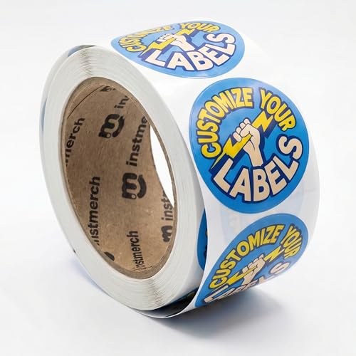 instMerch Custom Sticker Roll Labels &mdash; Logo Stickers Customized Labels &mdash; Custom Stickers for...