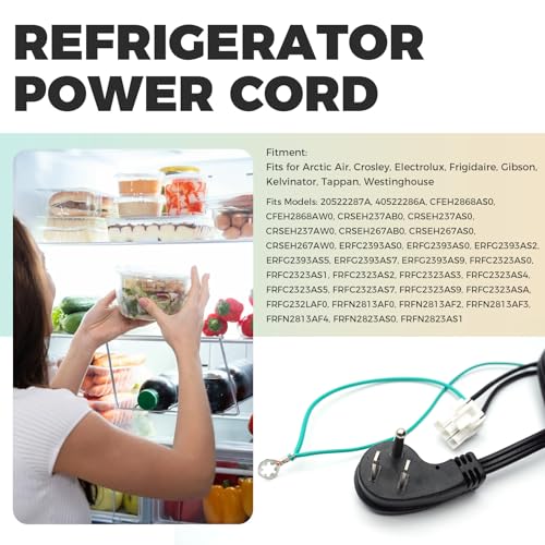 Refrigerator Power Cord Replacement 241516901 for Frigidaire Electrolux Refrigerators, Freezer Service Cord Replace 241516904 241516901 7241516901 by Generic - Used condition - Image 3