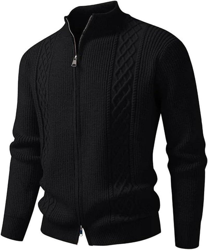Men's Fashionable Cardigan Sweater Stand-Up Collar Casual Bottoming Sweater