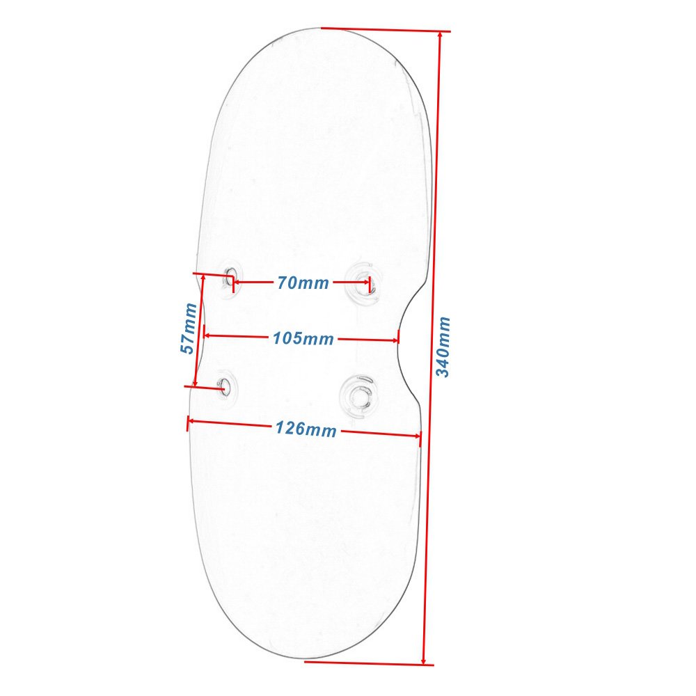 Garde-boue Avant de café racer Garde-boue de Moto pour à refroidissement par air Bonneville / T100 / Scrambler/Thruxton 900 2001-2016 (Noir mat)