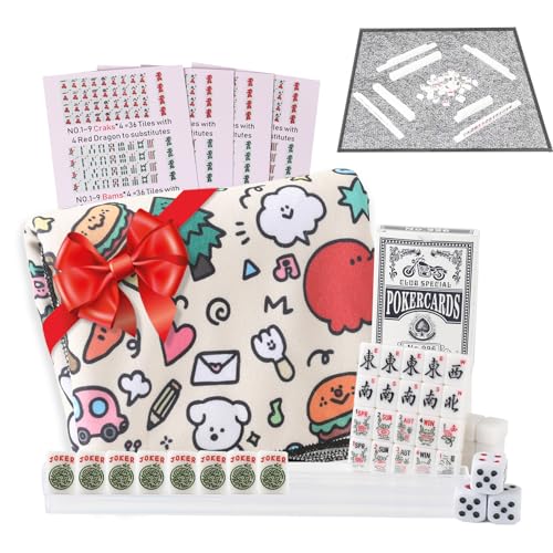 Travel Mini American Mahjong Set 166 Fichas Melamina