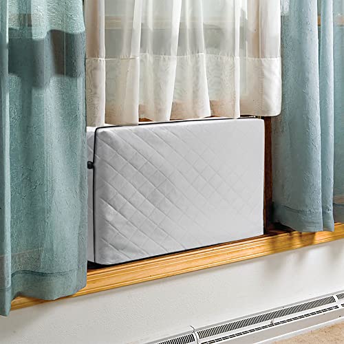 Image of BEWAVE Indoor Air Conditioner Cover Window AC Unit Cover with Drawstring Double Insulation for Inside(28 inchx20 inchx3.5 inch)