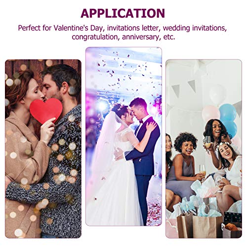 Toyvian 5Pcs Cartão de Convites de Casamento Com Corte Brilhante E Elegante Design de Flora de Noiva