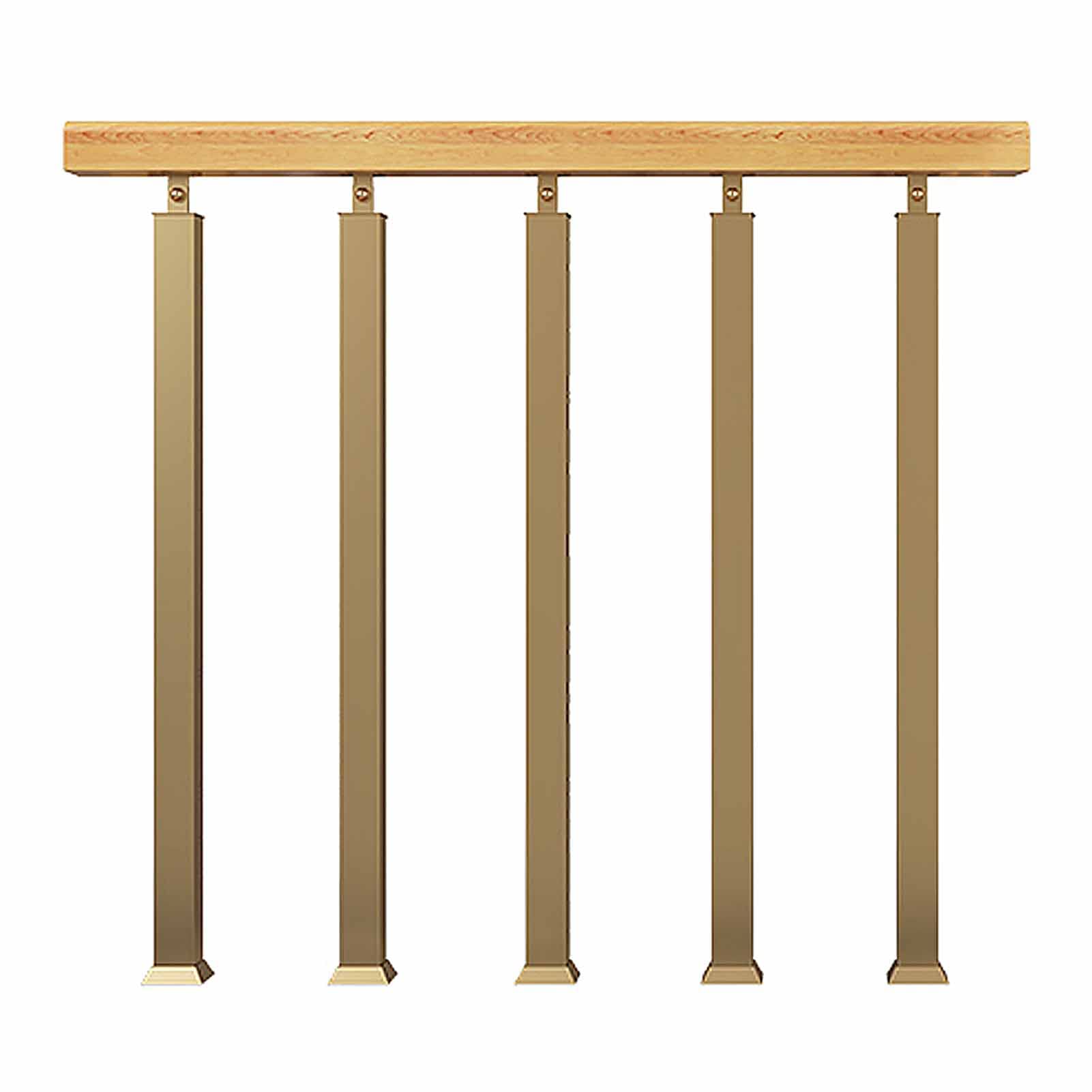 Balustrade d'escalier en bois - Garde-corps d'entrée réglable intérieur extérieur