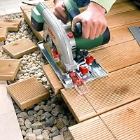 Bosch Kreissäge PKS 66 AF (Präzises Sägen in Holz, 1600 Watt; max. Schnitttiefe 66 mm; 3 tlg. Führungsschienenset) – Ansicht 2