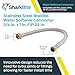 SharkBite 3/4 Inch x 1 Inch FIP x 24 Inch Stainless Steel Braided Flexible Water Softener Connector, Push To Connect Brass Plumbing Fitting, PEX Pipe, Copper, CPVC, PE-RT, HDPE, U3086FLEX24LF