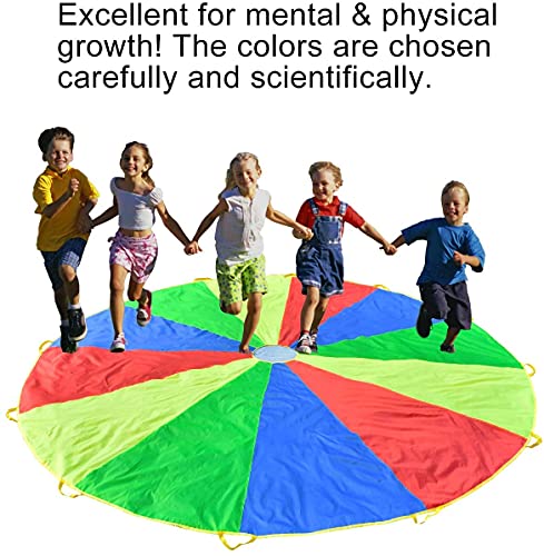 image for Rettebovon Parachute with Handles 16ft Play Parachute Games for Outdoo