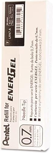 Miniatura 2 de Pentel Tinta de repuesto para bolígrafo de gel líquido EnerGel, 0.028 in, punta de aguja, tinta negra, 1 paquete (LRN7-A) (paquete de 2)