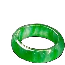 Natural 5A Grade Green Jade Rings for Women, Genuine Burma Jade Band Ring, Jadeite Jade Ring Jewelry Gifts