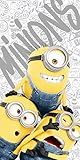 100 % algodón Jerry Fabrics Minions 2 - Toalla de ducha (70 x 140 cm, 100% algodón), color gris