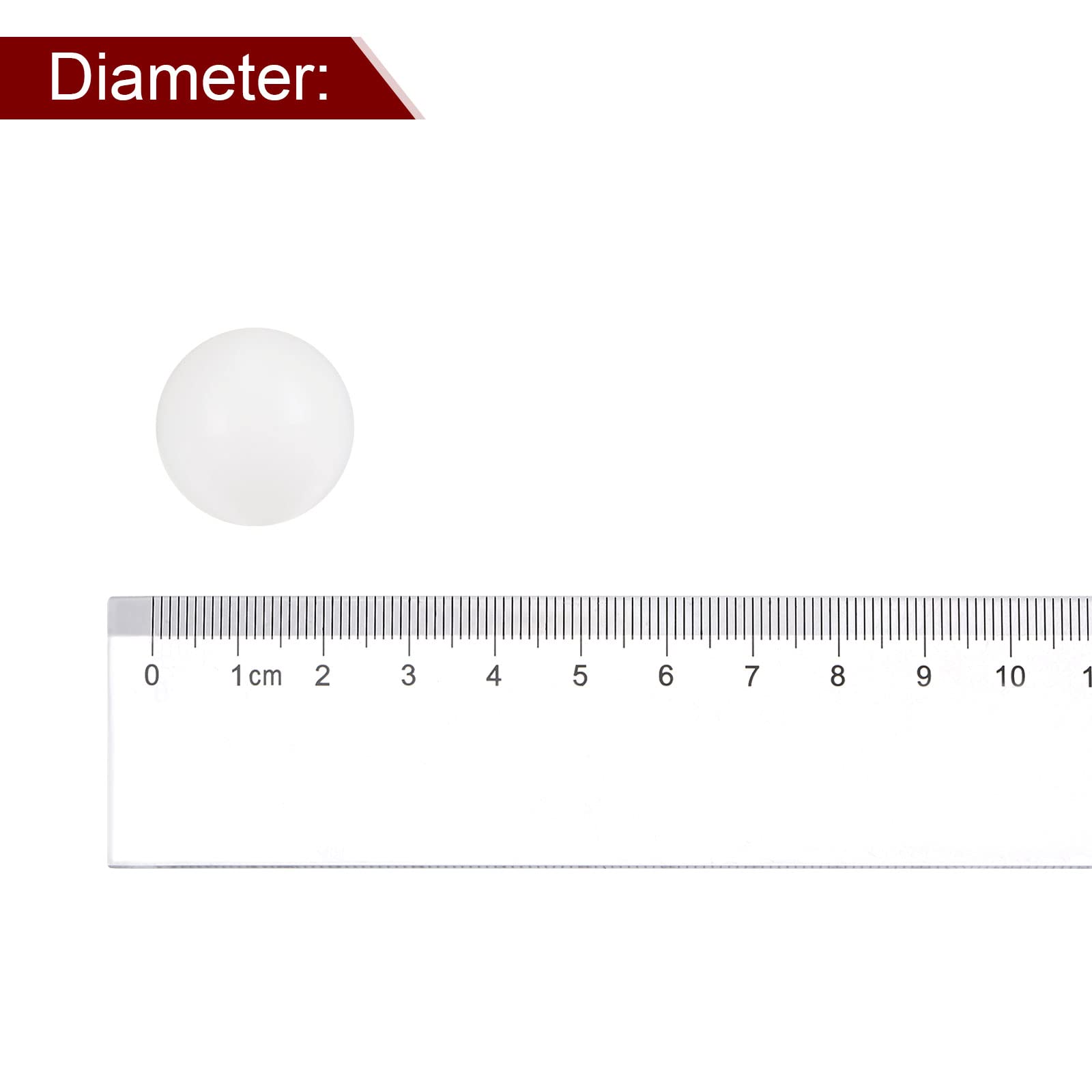 sourcing map 2pcs PA66 Nylon Solide Plastique Billes 23mm G3 Précision Roulement Billes