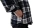 ZENTHACE Men's Warm Sherpa Lined Fleece Plaid Flannel Shirt Jacket(All Sherpa Fleece Lined) Navy/Beige M