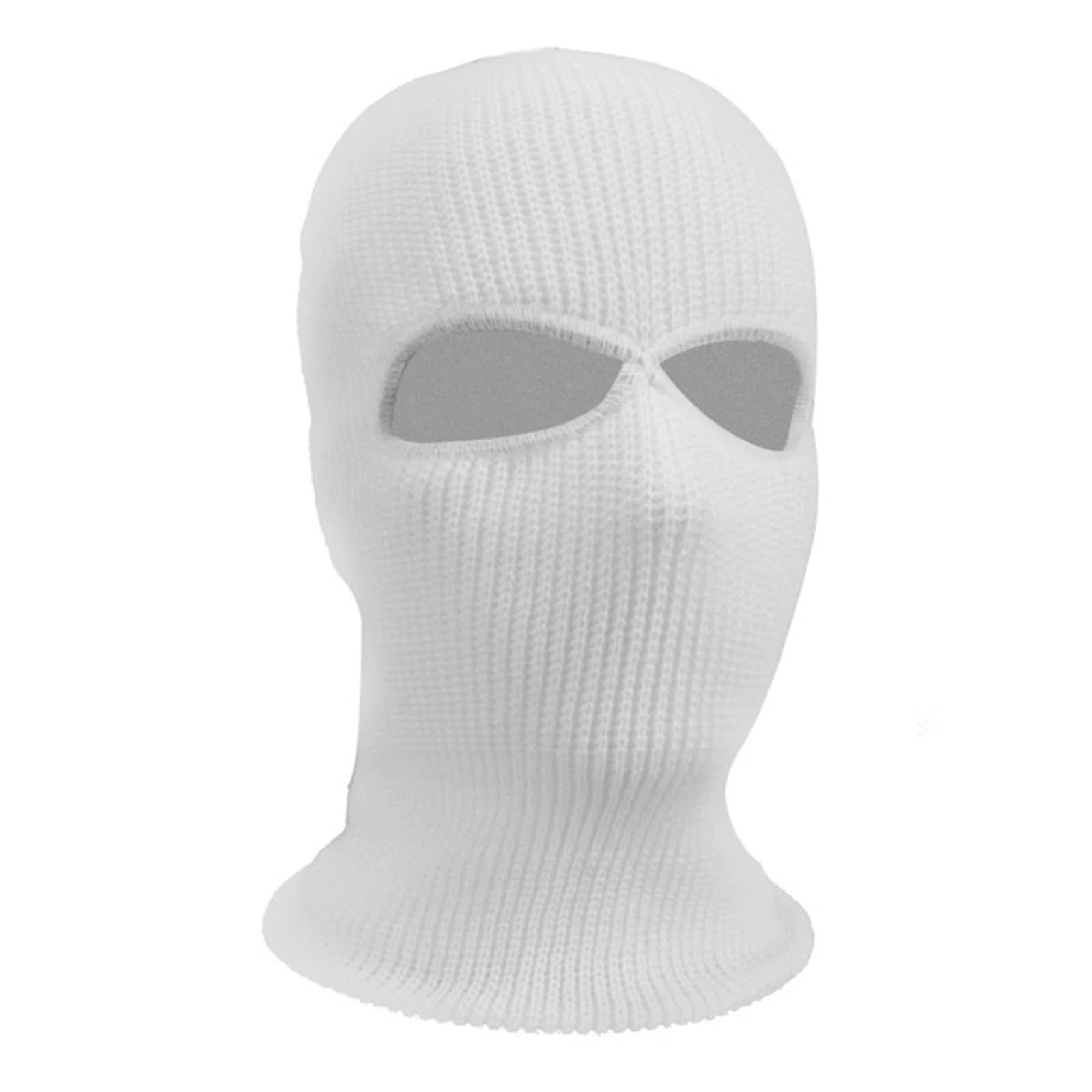 2Pcs 2-Loch Gestrickte Volle Gesicht Abdeckung Hut Haube Ski Radfahren Winter Warme Maske Für Outdoor Sports
