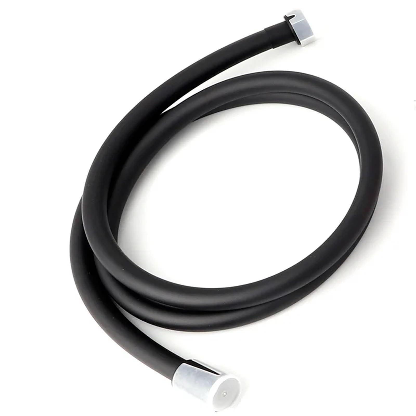 Fbanulpex Balck Universal Chrome Shower Pipe, Shower Hose Pvc Handheld Universal Gi/2 Black/Silver 1.5-2M(,1.5M)
