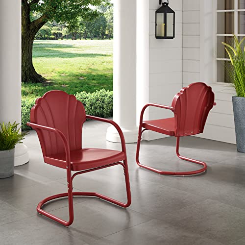 Crosley Furniture CO1029-RE Tulip 2-Piece Outdoor Chair Set, Retro Metal Patio Chairs thumb #1