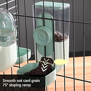 Pet food water dispenser hanging automatic pet food water feeding station gravity cat dog rabbit feeder water dispenser set cage cat water dispenser food bowl for bunny guinea pig ferret   cucciolini doodles