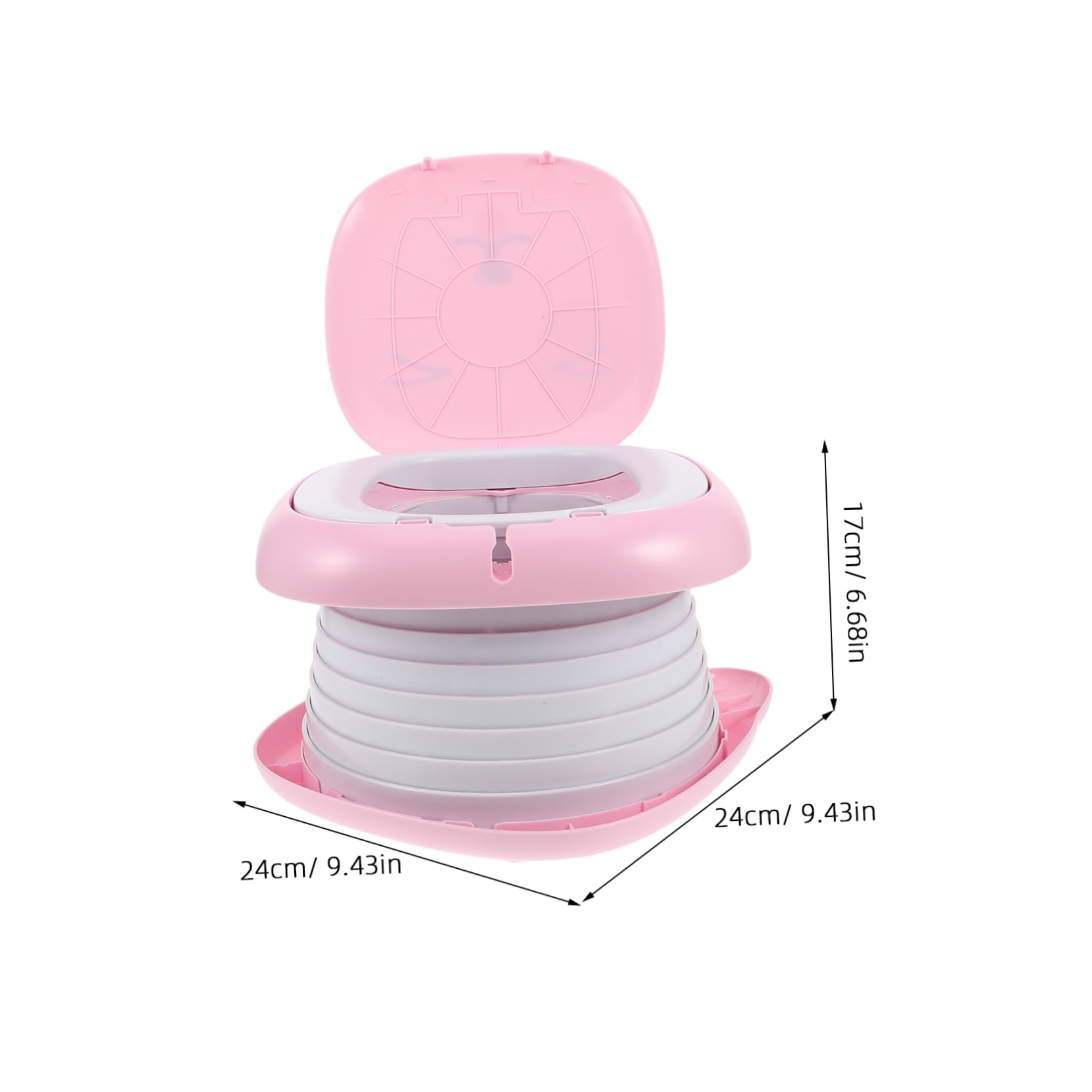 Hohopeti Portable Potty Training Toilet Seat Travel Folding Potty Leakproof Car Camping Bathroom for Toddlers