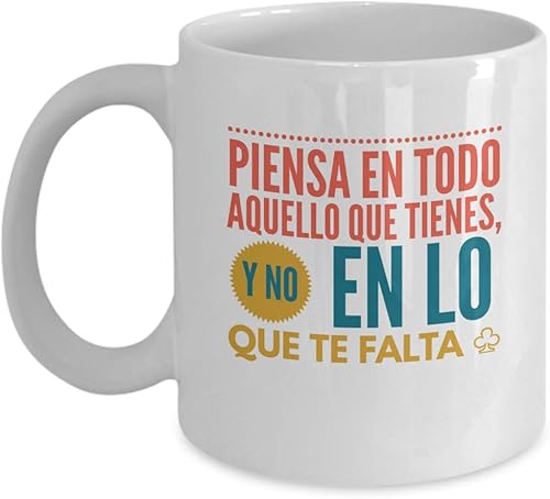 Taza Café Piensa Vaso, taza de café divertidas, tazas personalizadas, taza de café inspiradoras, taza con mensajes positivos.
