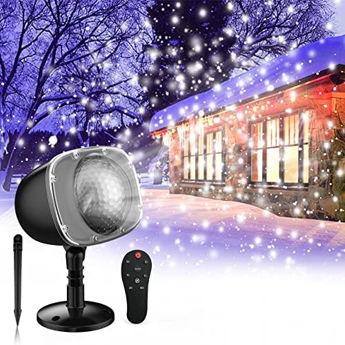 Christmas Snowfall Light Projector, Holiday Projector Lights with Remote Control,Rotating Snow Falling Lights,Outdoor Waterproof Landscape Decorative Lighting for Halloween Wedding Garden(Snow Spots)