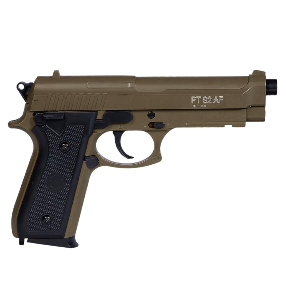 Pistola Softair PT92 a Molla Calibro 6 mm (Tan) con pallini