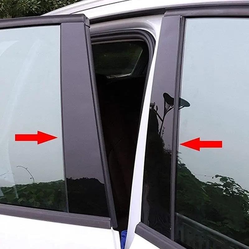 車用 窓ガラス外側シール に適合する VW に適合する パサート B6 2006-2010 B7 2011-2015 6個入り ブラ