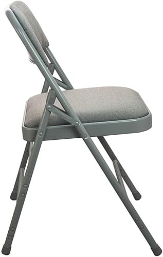 Miniatura 2 de Flash Furniture Advantage Silla plegable acolchada 1 asiento, tela grismetal gris