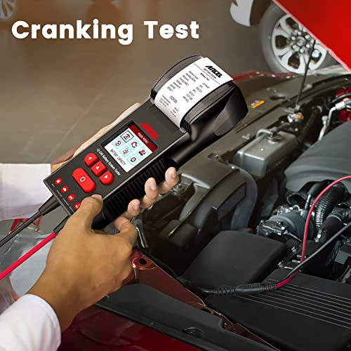 Ancel Bst600 Car Battery Tester With Printer 12V/24V 100-2000 Cca,Automotive Battery Temperature Load Tester,Cranking And Charging System Analyzer For Trucks, Cars, Motorcycles, Rv (Paper Included) #TOP3