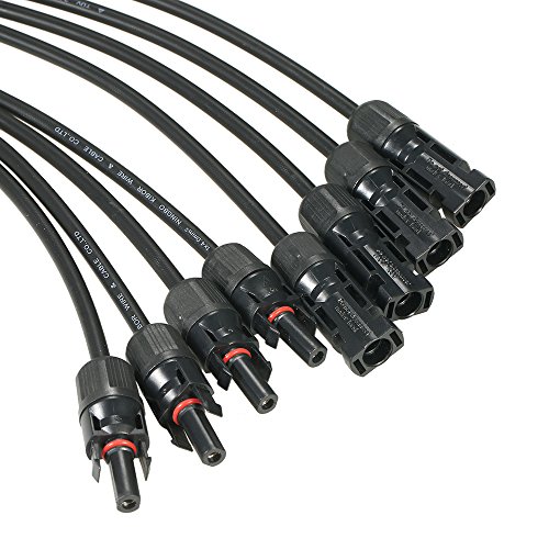 Honorall 1 par Y ramo MC4 conector do painel solar adaptador de conectores de cabo M/FFFF e F/MMMM p