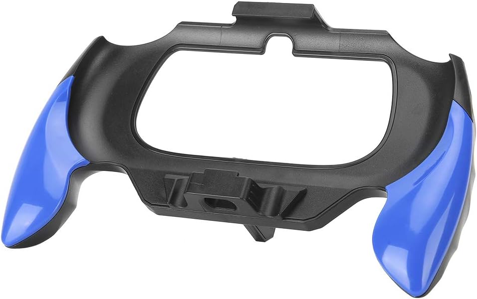 ASHATA 2 Piece Handle for PS Vita 2000, Plastic Trigger Handle Case Holder for PS Vita 2000, Game Controller Handlebar Grip Holder Accessory (Blue)