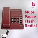 Beetel B11 Corded Landline Phone, Ringer Volume Control, LED for Ring Indication, Wall/Desk Mountable, Classic Design,Clear Call Quality,Mute/Pause/Flash/Redial Function (Made In India)(Dark Red)(B11) gallery image