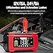 HAUSPROFI 15A Autobatterieladegerät 12V/24V mit Reparaturmodus & Erhaltungsladung, 9-Stufen-Ladung, LCD-Display für Auto, LKW, Motorrad, Boot - Kompatibel mit Blei-Säure, AGM, EFB, LiFePO4 Batterien