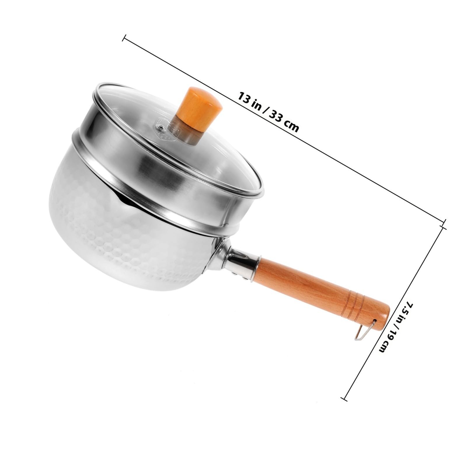 Edelstahl Milchtopf 18cm mit Doppelschicht und Dampfeinsatz