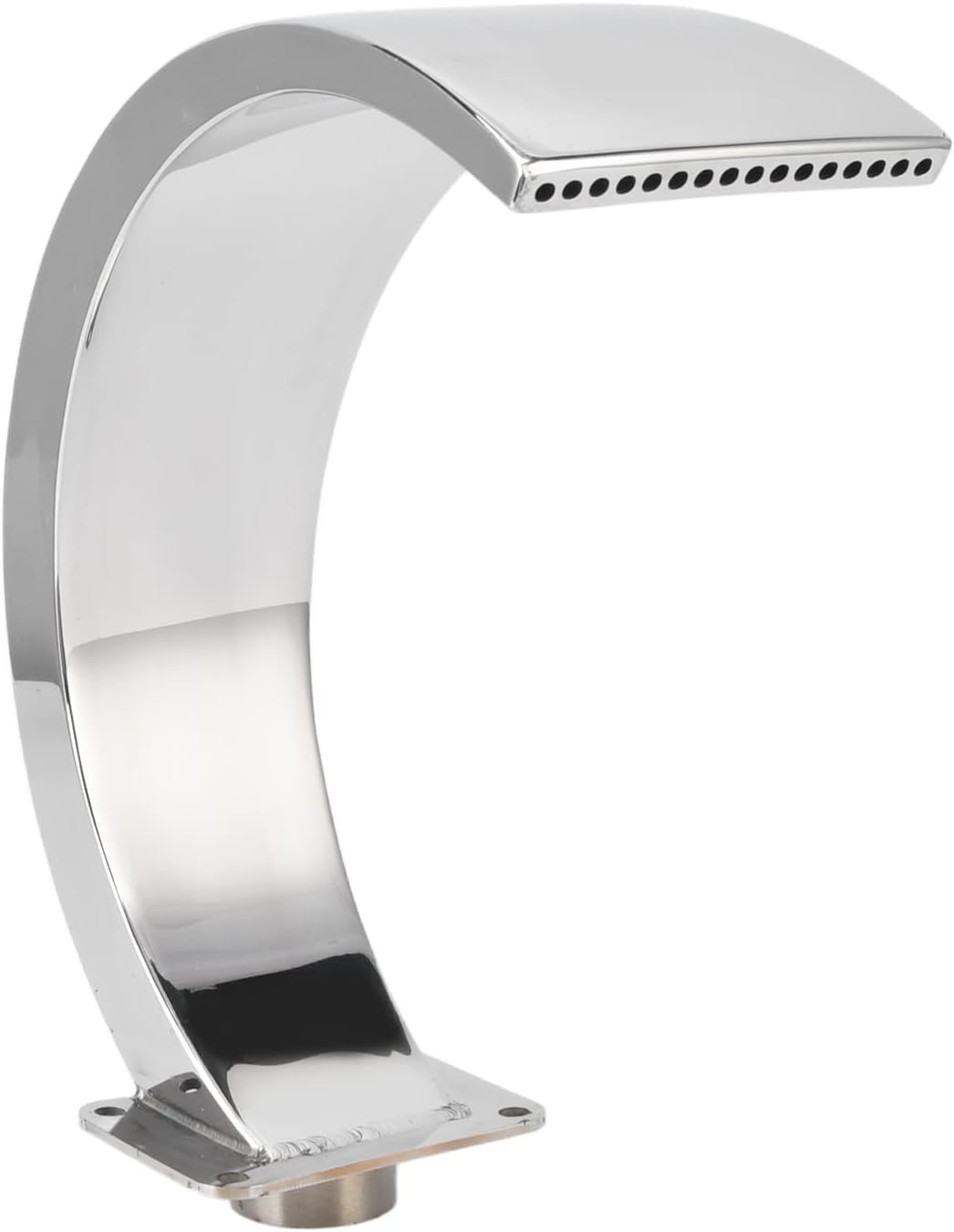 Déversoir de Cascade en Acier Inoxydable 304, Fontaine de Jardin extérieure élégante au Design arqué, idéale pour décorer Un Bassin ou Une terrasse, Durable et Facile à Installer, 26,4 x 9,9