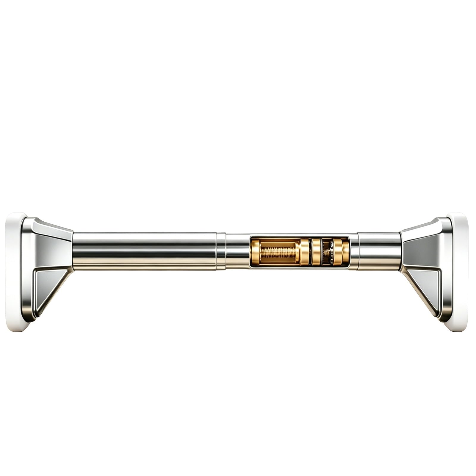 Duschvorhangstange Ohne Bohren, Stange Zum Klemmen zum Aufhängen von Kleidung. Teleskopstange für Waschküche, Terrasse, Balkon und Fenster(Silver,75-100cm/30-39in)