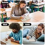 6 sztuk notesów na spirali A6, 14×10 cm, notesy w kratkę, małe zeszyty do zapisywania z poziomymi liniami, notesy z czarną okładką z bydlęcej skóry, notesy A6 do biura i szkoły, 50 kartek